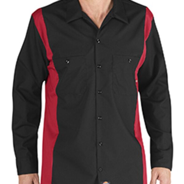 Unisex Industrial Color Block Long-Sleeve Shirt Thumbnail