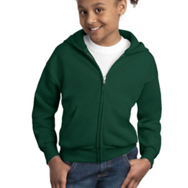 Youth EcoSmart &#174; Full Zip Hooded Sweatshirt Thumbnail