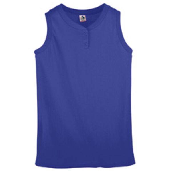 Ladies' Sleeveless Two-Button Softball Jersey Thumbnail