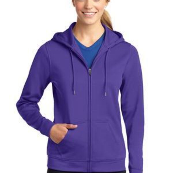 Ladies Sport Wick &#174; Fleece Full Zip Hooded Jacket Thumbnail