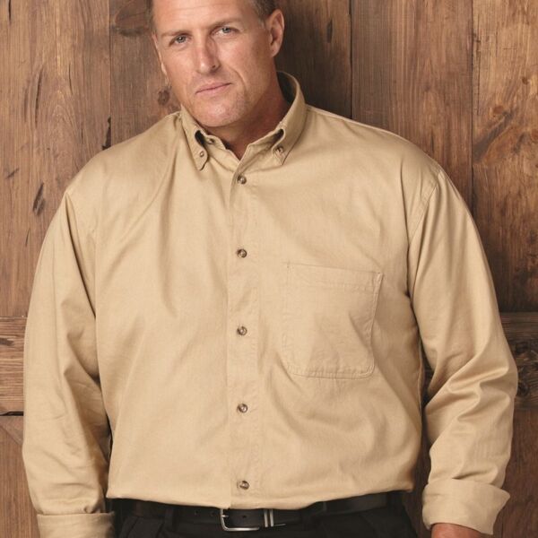 Long Sleeve Cotton Twill Shirt Tall Sizes Thumbnail