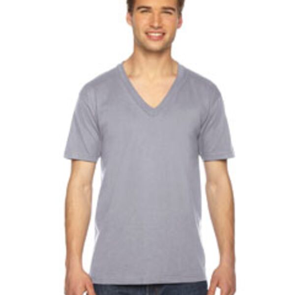 Unisex USA Made Fine Jersey Short-Sleeve V-Neck T-Shirt Thumbnail