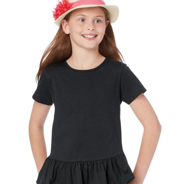 Girls' Ruffle Fine Jersey Tee Thumbnail