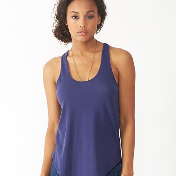 Women's Satin Jersey Shirttail Tank Thumbnail