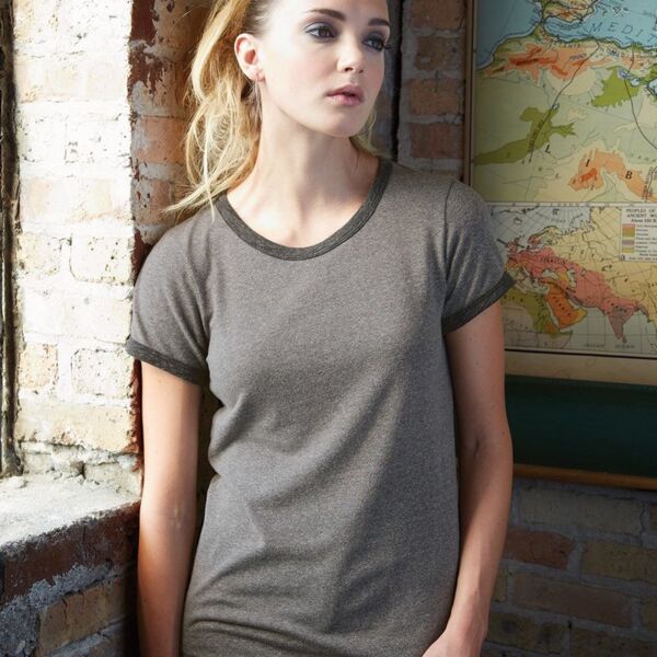 Women's Eco Mock Twist Ideal Ringer Tee Thumbnail