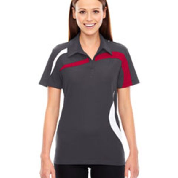 Ladies' Impact Performance Polyester Piqué Colorblock Polo Thumbnail