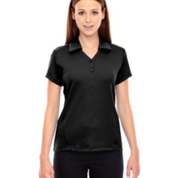 Ladies' Exhilarate Coffee Charcoal Performance Polo with Back Pocket Thumbnail