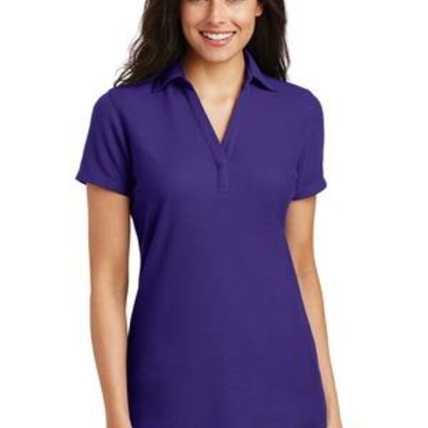 Ladies Silk Touch &#153; Y Neck Polo Thumbnail