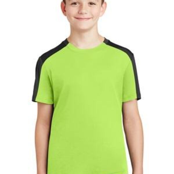 Youth PosiCharge &#174; Competitor &#153; Sleeve Blocked Tee Thumbnail