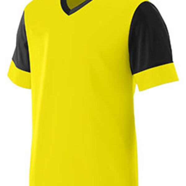 Adult Wicking Polyester V-Neck Jersey with Contrast Sleeves Thumbnail