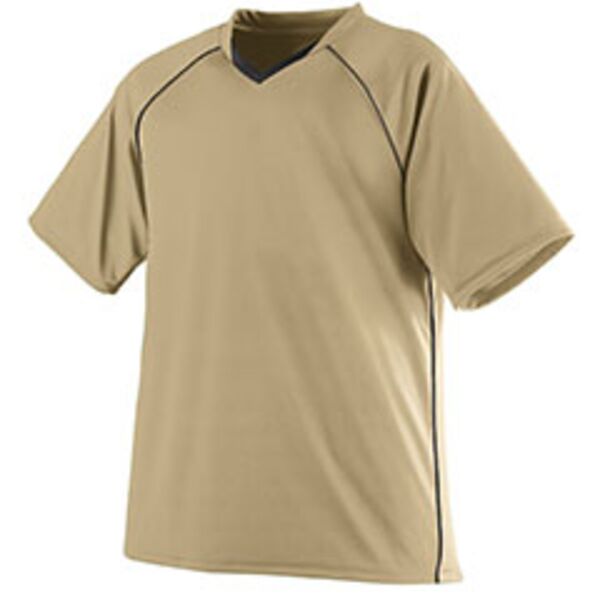Youth Wicking Polyester V-Neck Jersey with Contrast Piping Thumbnail