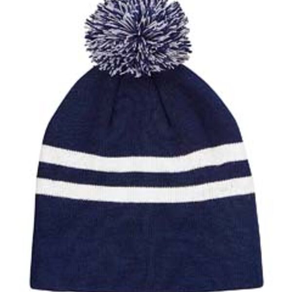 Striped Pom Beanie Thumbnail