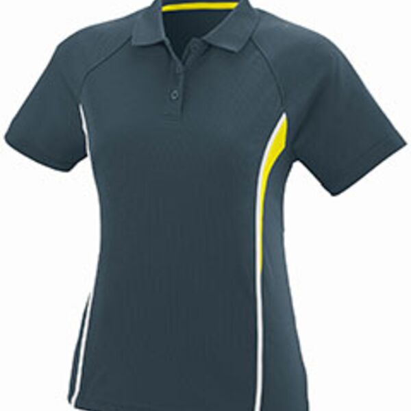 Ladies Wicking Polyester Mesh Sport Shirt with Contrast Inserts Thumbnail