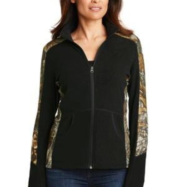 Ladies Camouflage Microfleece Full Zip Jacket Thumbnail