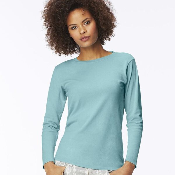 Garment-Dyed Women's Ringspun Long Sleeve T-Shirt Thumbnail