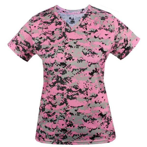 Women's Digital Camo V-Neck T-Shirt Thumbnail