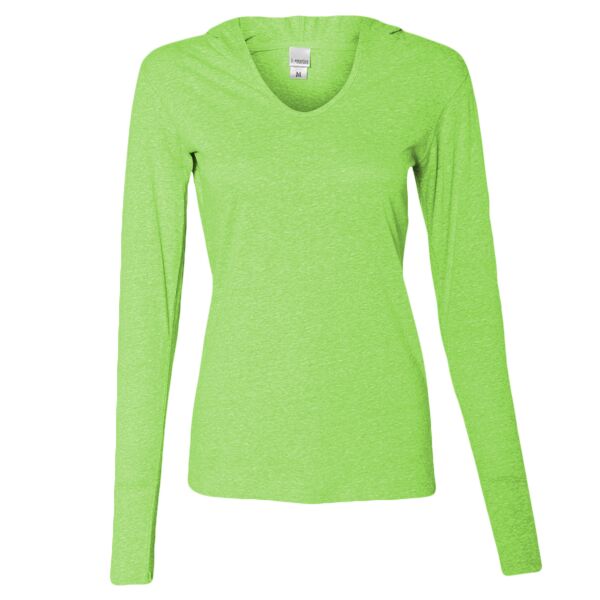 Women's Twisted Slub Jersey Hooded Pullover T-Shirt Thumbnail