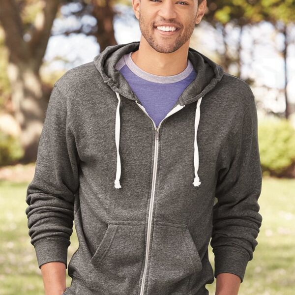 Men's Triblend Full-Zip Hooded Sweatshirt Thumbnail