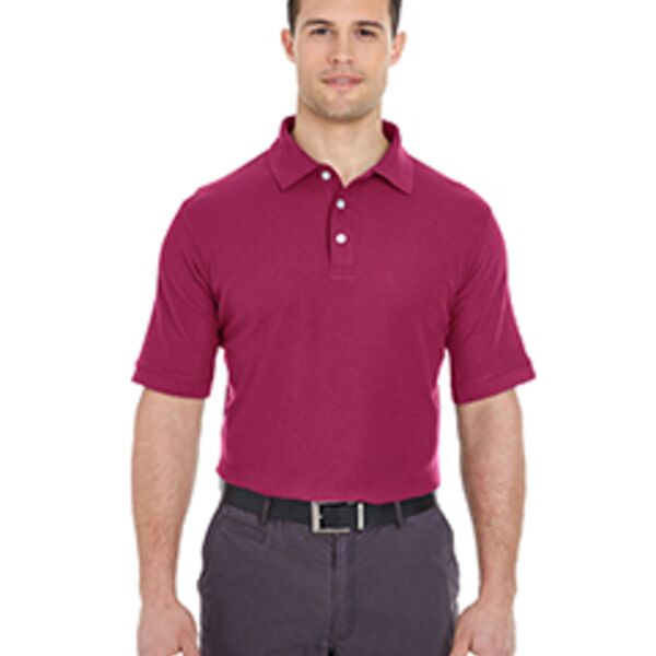Men's Platinum Honeycomb Piqué Polo Thumbnail