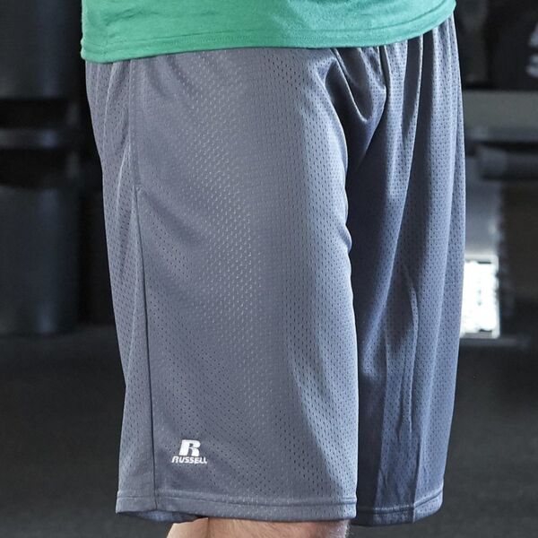 9" Polyester Tricot Mesh Pocketed Shorts Thumbnail