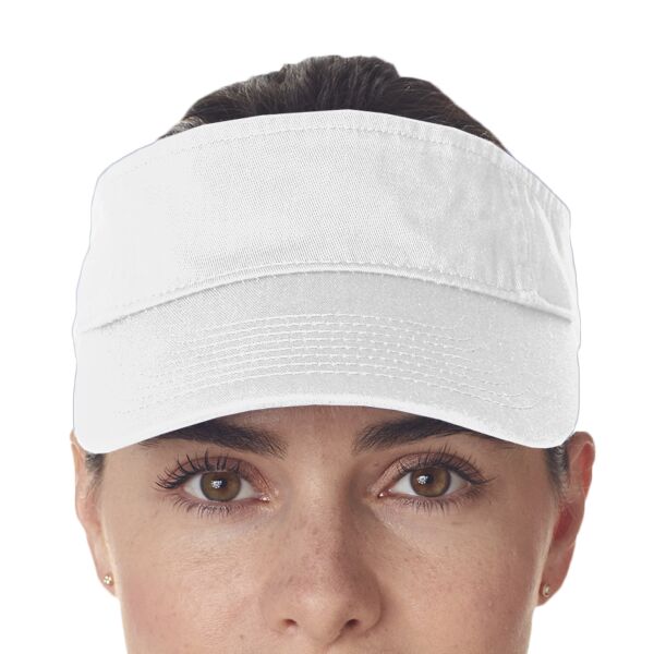 Adult Classic Cut Chino Cotton Twill Visor Thumbnail