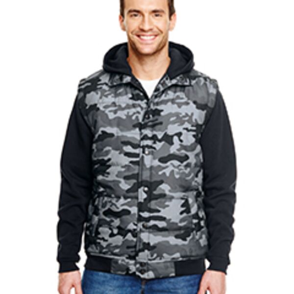 Adult Fleece Sleeved Puffer Vest Thumbnail