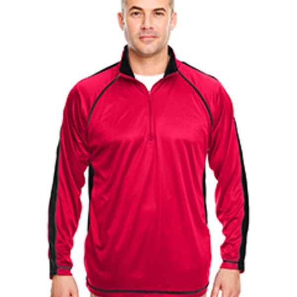 Adult Cool & Dry Sport Quarter-Zip Pullover with Side and Sleeve Panels Thumbnail