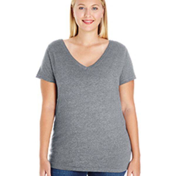 Ladies' Curvy V-Neck T-Shirt Thumbnail