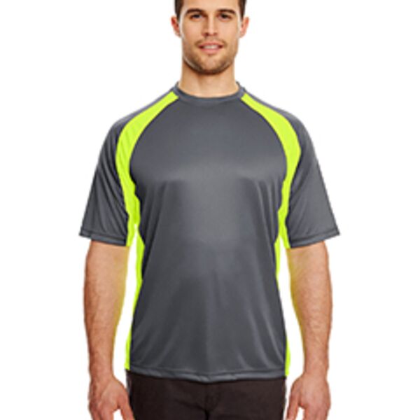 Adult Cool & Dry Sport Two-Tone Performance Interlock T-Shirt Thumbnail