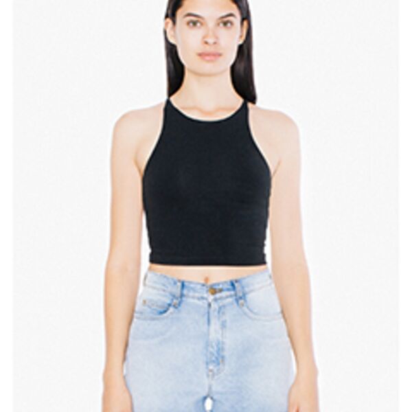 Ladies' Cotton Spandex Sleeveless Crop Top Thumbnail