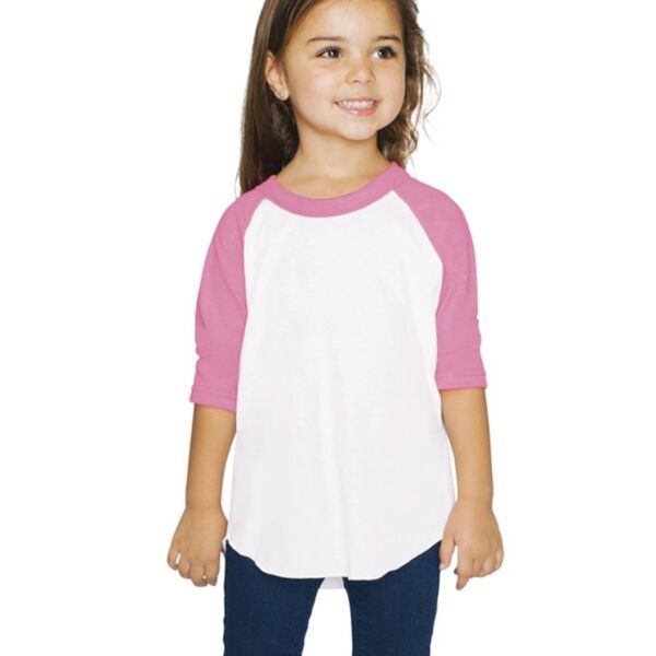 Toddler 50/50 Poly/Cotton Three-Quarter Sleeve Tee Thumbnail