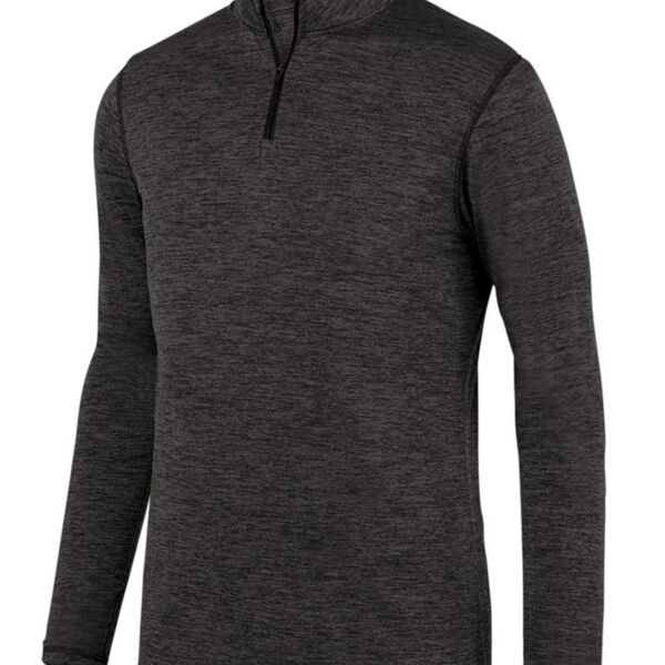 Youth Intensify Black Heather Quarter-Zip Pullover Thumbnail