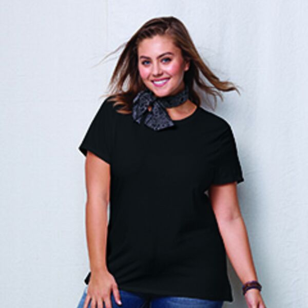 Ladies' JMS 4.5 oz., 100% Ringspun Cotton Crew T-Shirt Thumbnail