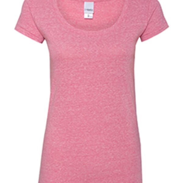 Ladies Twisted Slub Jersey Scoopneck T-Shirt Thumbnail