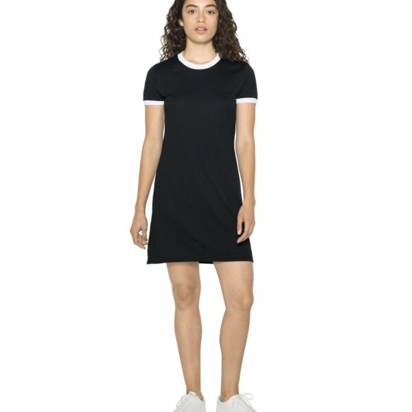 Women's Poly/Cotton Ringer Tee Dress Thumbnail