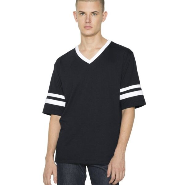 Unisex Poly/Cotton V-Neck Football Tee Thumbnail