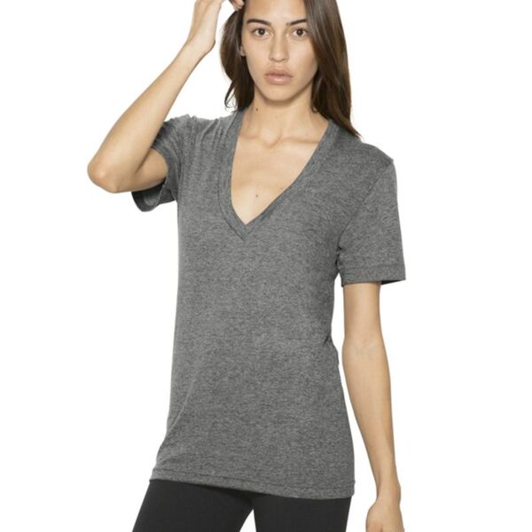 Unisex Triblend Deep V-Neck Tee Thumbnail