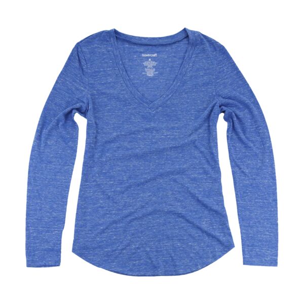 Women's Heather Long Sleeve V-Tee Thumbnail