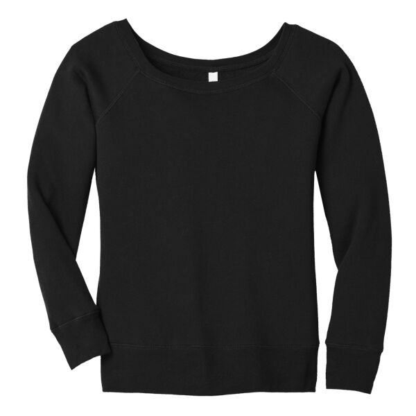 Women's Sponge Fleece Wide Neck Sweatshirt Thumbnail