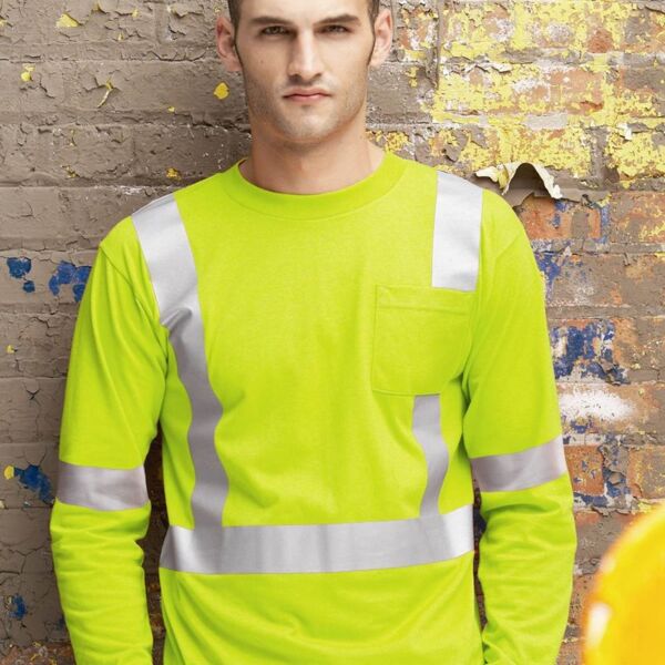 High Visibility Long Sleeve Safety T-Shirt Thumbnail