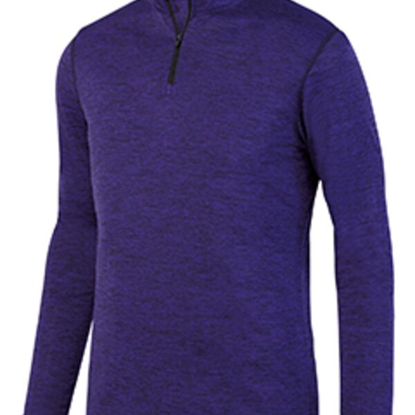 Youth Intensify Black Heather Quarter-Zip Pullover Thumbnail