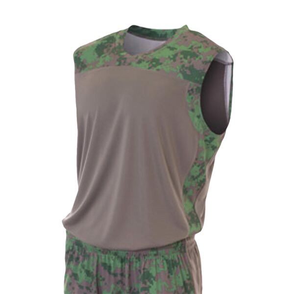 Adult Printed Camo Performance Muscle Shirt Thumbnail