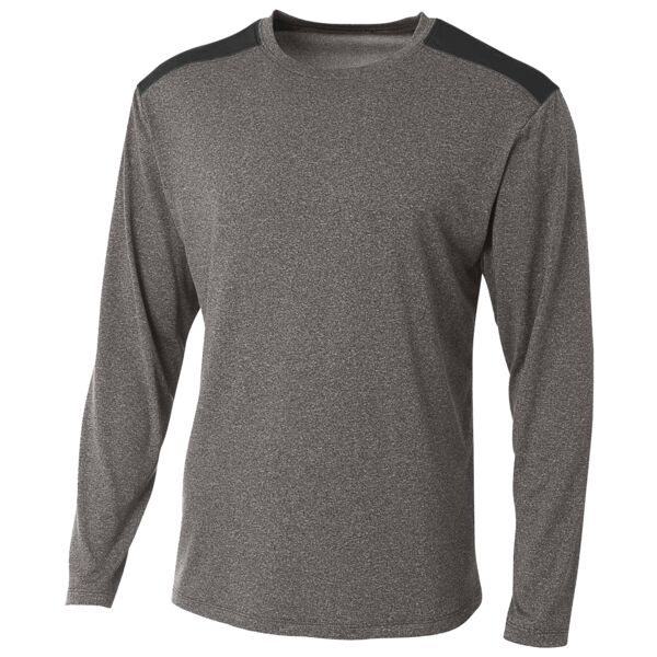 Men's Tourney Heather Color Block Long Sleeve T-Shirt Thumbnail