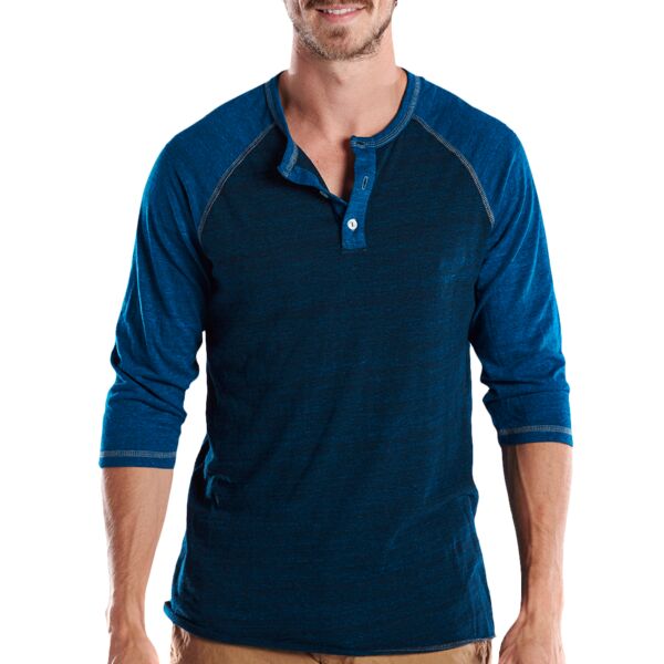 Unisex 5.2 oz. 3/4-Sleeve Triblend Over-Dyed Raglan Thumbnail