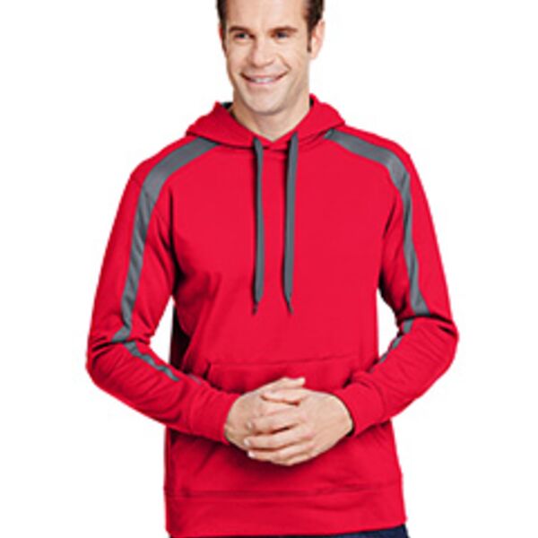 Men's Spartan Tech-Fleece Color Block Hooded Sweatshirt Thumbnail