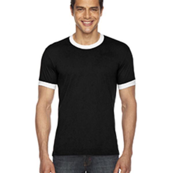 UNISEX Poly-Cotton Short-Sleeve Ringer T-Shirt Thumbnail