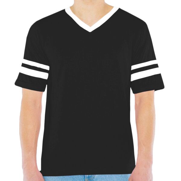 Unisex Poly-Cotton V-Neck Football T-Shirt Thumbnail