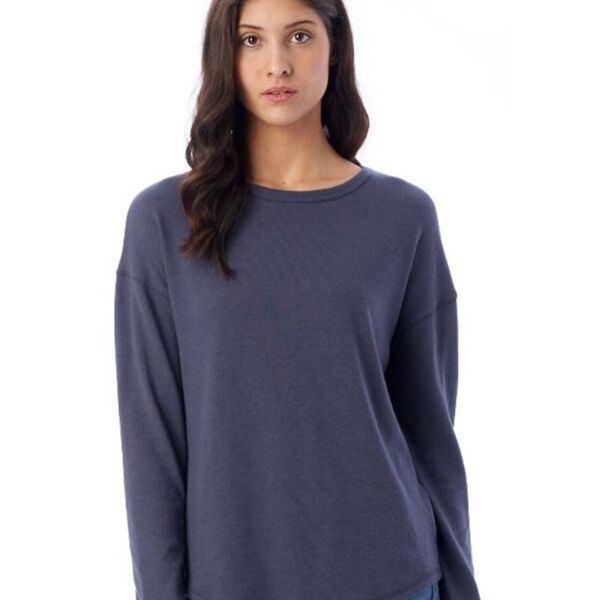 Women's Dropped Shoulder Vintage Heavy Knit Pullover Thumbnail