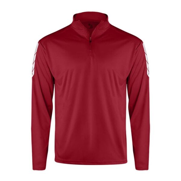 Metallic Print Quarter-Zip Pullover Thumbnail