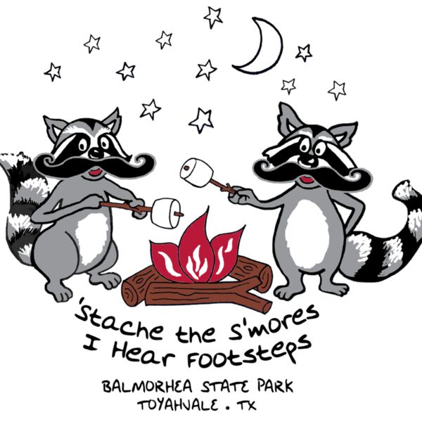 Z407 Raccoon stache smores Thumbnail